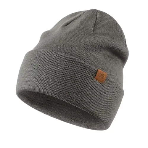 Home Prefer Mens Winter Hats Acrylic Knit Cuff Beanie Cap Warm Womens Beanie Hat 