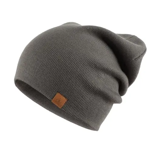 Home Prefer Mens Winter Hats Acrylic Knit Cuff Beanie Cap Warm Womens Beanie Hat - 2