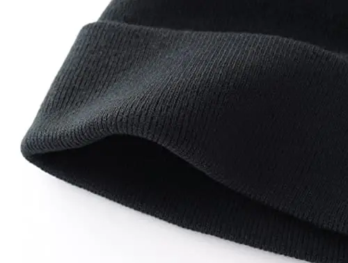 Home Prefer Mens Winter Hats Acrylic Knit Cuff Beanie Cap Warm Womens Beanie Hat - 11