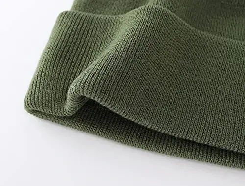Home Prefer Mens Winter Hats Acrylic Knit Cuff Beanie Cap Warm Womens Beanie Hat - 5
