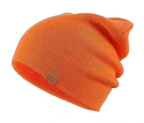 Home Prefer Mens Winter Hats Acrylic Knit Cuff Beanie Cap Warm Womens Beanie Hat - 3