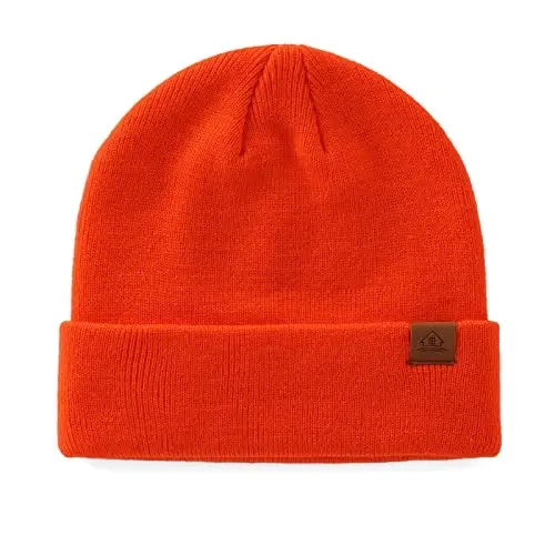 Home Prefer Mens Winter Hats Acrylic Knit Cuff Beanie Cap Warm Womens Beanie Hat - 3