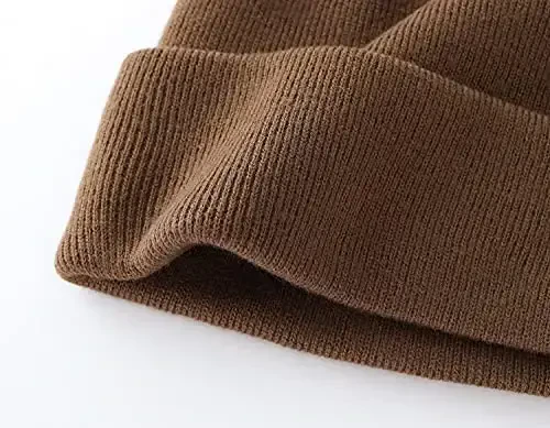 Home Prefer Mens Winter Hats Acrylic Knit Cuff Beanie Cap Warm Womens Beanie Hat - 5