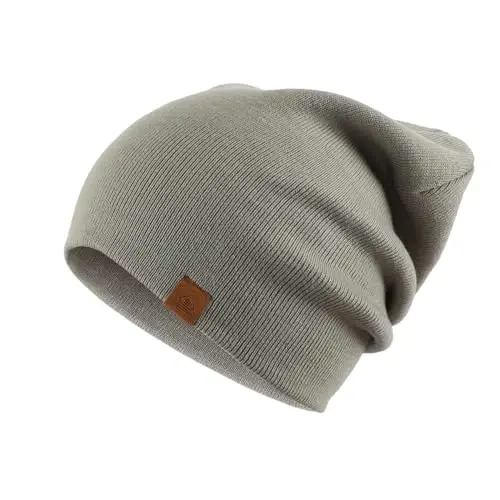 Home Prefer Mens Winter Hats Acrylic Knit Cuff Beanie Cap Warm Womens Beanie Hat - 2