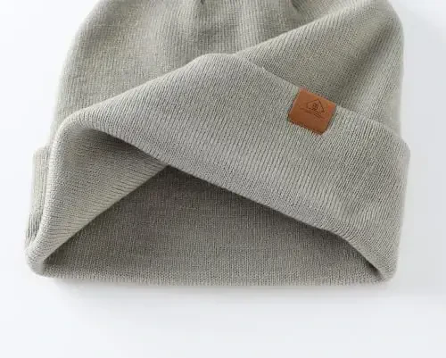 Home Prefer Mens Winter Hats Acrylic Knit Cuff Beanie Cap Warm Womens Beanie Hat - 5