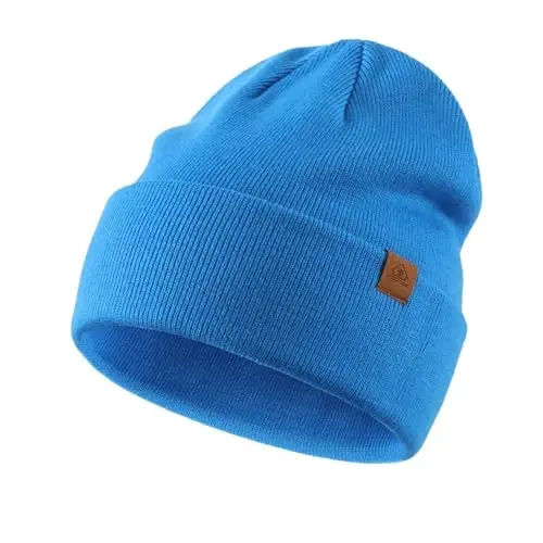Home Prefer Mens Winter Hats Acrylic Knit Cuff Beanie Cap Warm Womens Beanie Hat - 1