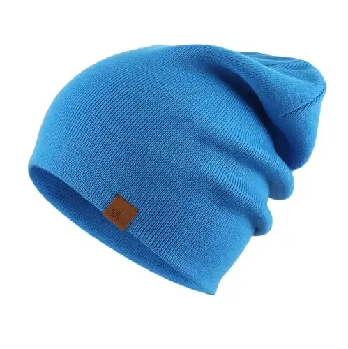 Home Prefer Mens Winter Hats Acrylic Knit Cuff Beanie Cap Warm Womens Beanie Hat - 2