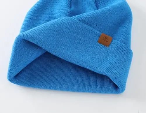 Home Prefer Mens Winter Hats Acrylic Knit Cuff Beanie Cap Warm Womens Beanie Hat - 5