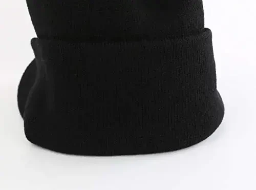 Home Prefer Men's Winter Beanie Hat with Brim Warm Double Knit Cuff Beanie Cap Watch Radar Hat - 4