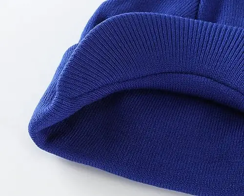 Home Prefer Men's Winter Beanie Hat with Brim Warm Double Knit Cuff Beanie Cap Watch Radar Hat - 6