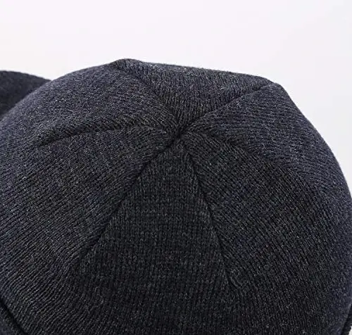 Home Prefer Men's Winter Beanie Hat with Brim Warm Double Knit Cuff Beanie Cap Watch Radar Hat - 3