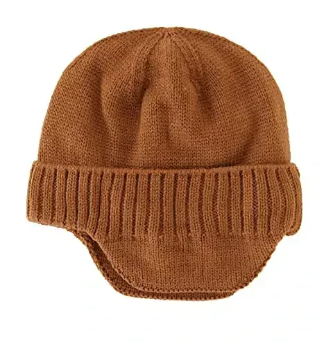 Home Prefer Mens Winter Hat Knit Earflap Hat Stocking Caps with Ears Beanie Hat - 2