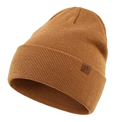 Home Prefer Mens Winter Hats Acrylic Knit Cuff Beanie Cap Warm Womens Beanie Hat 