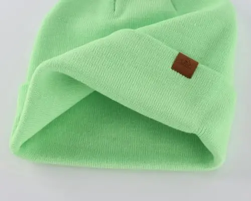 Home Prefer Mens Winter Hats Acrylic Knit Cuff Beanie Cap Warm Womens Beanie Hat - 11