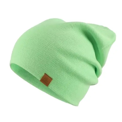Home Prefer Mens Winter Hats Acrylic Knit Cuff Beanie Cap Warm Womens Beanie Hat - 3