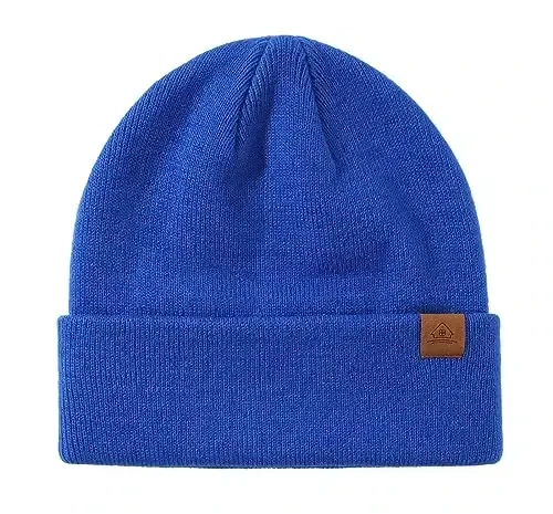 Home Prefer Mens Winter Hats Acrylic Knit Cuff Beanie Cap Warm Womens Beanie Hat - HOME (1)