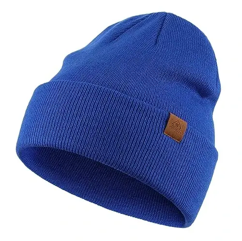 Home Prefer Mens Winter Hats Acrylic Knit Cuff Beanie Cap Warm Womens Beanie Hat - 1