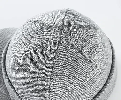 Home Prefer Men's Winter Beanie Hat with Brim Warm Double Knit Cuff Beanie Cap Watch Radar Hat - 5