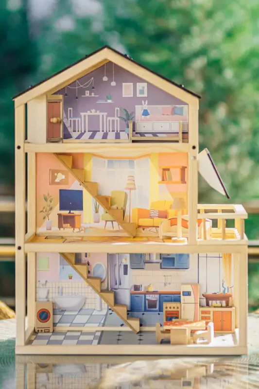 Ev17 Natural Wooden Children's Playhouse - 6