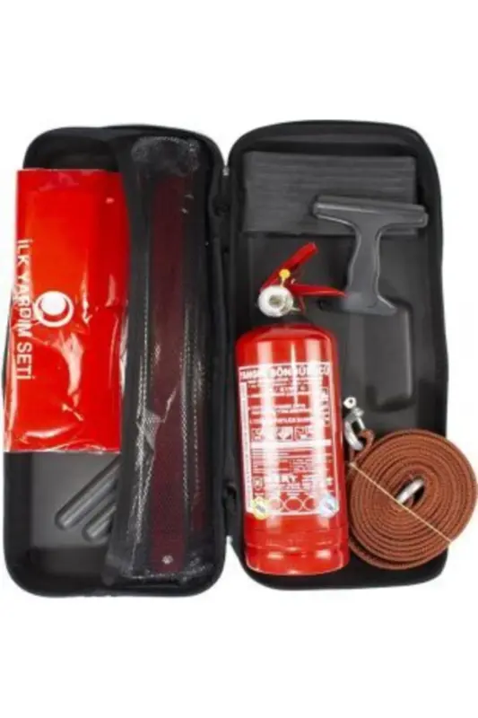 Eva Trafik-ilk Yardım Seti Çantası Gri Renk Tüvtürk Uyumlu 4 Yıl Etiketli Hediyeli - 3