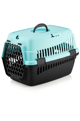 Evcil Hayvan Kedi Köpek Taşıma Sepeti Orta Boy 68,5x56,5x40 cm. -Turkuaz 