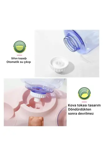 Evcil Hayvan Kedi Ve Köpek Mama Ve Su Kabı 1.4l Büyük Su Kapasitesi - Yeşil - 6