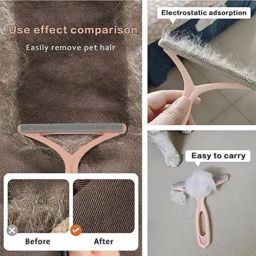 Pet Hair Remover,Pet Hair Removal Tool,Cleaner Pro Pet Hair,Fabric Shaver,Lint Remover,Lint Cleaner Pro,Carpet Rake,Dog Hair Remover and Cat Hair Remover for Rugs,Couch,Pet Towers - 4