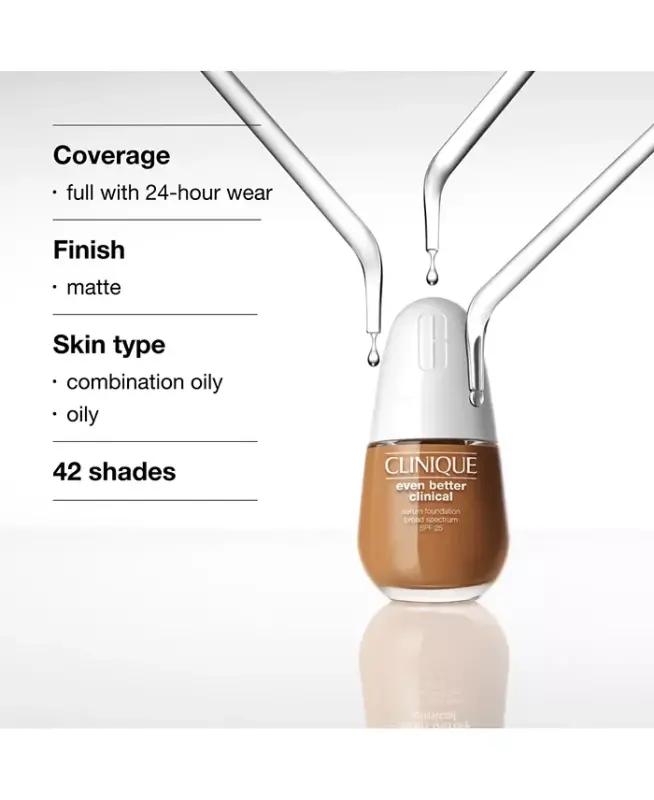 Even Better Clinical Serum Foundation Broad Spectrum SPF 25, 1-oz. - WN 100 Deep Honey - 6