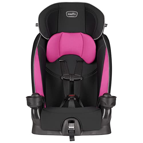 Evenflo Chase Sport Harnessed Booster Car Seat, Jayden 18x18.5x29.5 Inch (Pack of 1) & GoTime LX High Back Booster Car Seat - 2