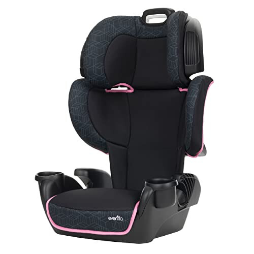 Evenflo Chase Sport Harnessed Booster Car Seat, Jayden 18x18.5x29.5 Inch (Pack of 1) & GoTime LX High Back Booster Car Seat - 7