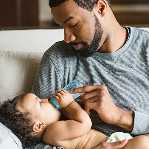 Evenflo Feeding Baby Bottles, Standard Neck, 8 Ounce | Tinted Plastic | Pink/Lavender/Teal | Pack of 36 - 4