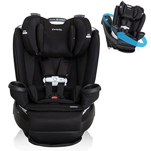 Evenflo Gold Revolve360 Extend All-in-One Rotational Car Seat with SensorSafe (Onyx Black) - 1