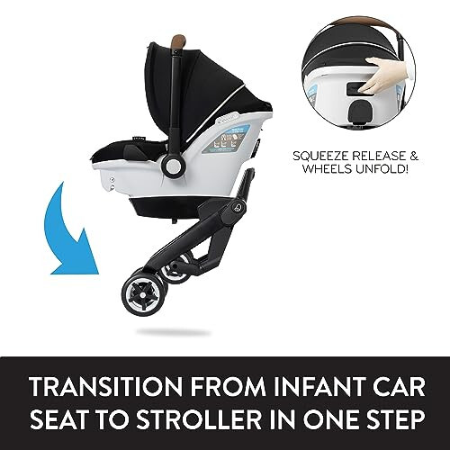 Gold Shyft DualRide with Carryall Storage Infant Car Seat and Stroller Combo (Moonstone Gray) - 15