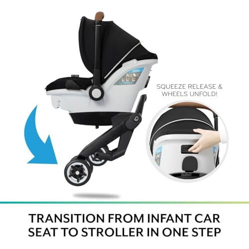 Gold Shyft DualRide with Carryall Storage Infant Car Seat and Stroller Combo (Moonstone Gray) - 9