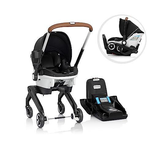 Evenflo Gold Shyft DualRide with Carryall Storage Infant Car Seat and Stroller Combo (Onyx Black) - 7