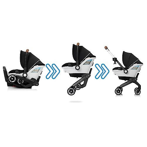 Evenflo Gold Shyft DualRide with Carryall Storage Infant Car Seat and Stroller Combo (Onyx Black) - 8