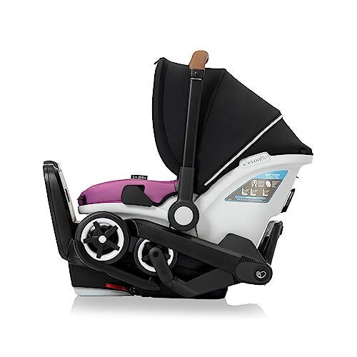 Evenflo Gold Shyft DualRide with Carryall Storage Infant Car Seat and Stroller Combo (Opal Pink) - 7