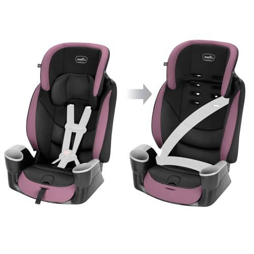 Evenflo Maestro Sport Convertible Booster Car Seat, Forward Facing, High Back, 5-Point Harness, For Kids 2 to 8 Years Old, Whitney Pink - 11