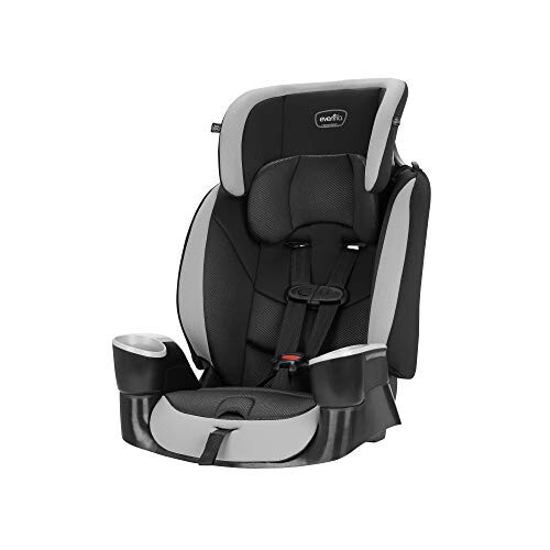 Evenflo Maestro Sport Harness Highback Booster Car Seat, 22 to 110 Lbs., Granite Gray, Polyester - 2