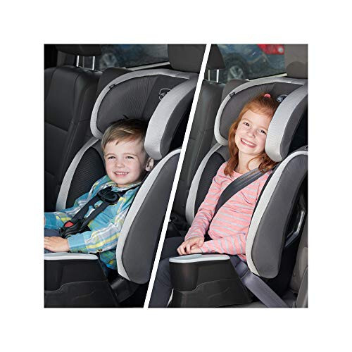 Evenflo Maestro Sport Harness Highback Booster Car Seat, 22 to 110 Lbs., Granite Gray, Polyester - 3