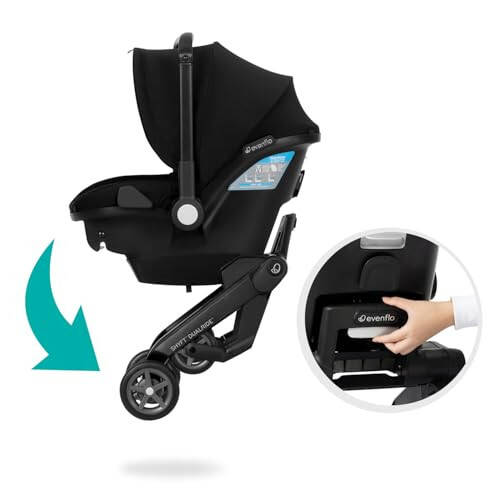 Evenflo Shyft DualRide Infant Car Seat and Stroller Combo (Bryson Blue) - 6