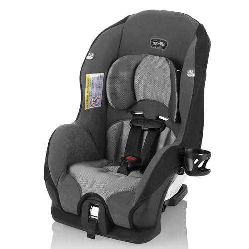 Evenflo Sonus 65 Convertible Car Seat, Rocco Red & Tribute LX 2-in-1 Lightweight Convertible Car Seat, Travel Friendly (Saturn Gray) - 6