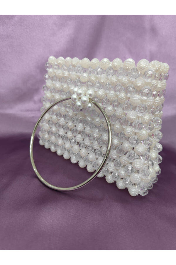 Evening, Bridal, Midnight Blackberry Transparent Bead Bag - 5