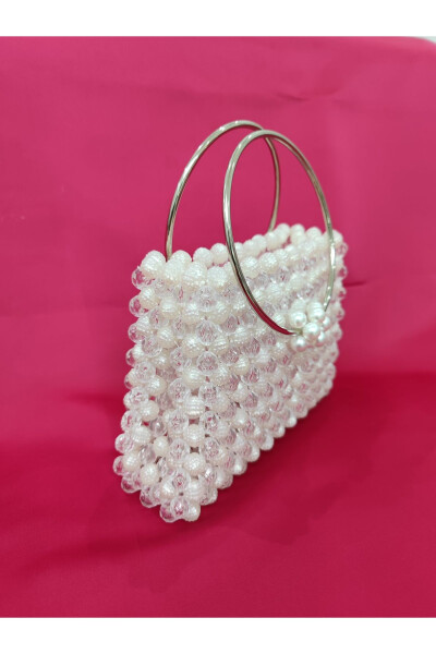 Evening, Bridal, Midnight Blackberry Transparent Bead Bag - BRC BURCU YAVUZ