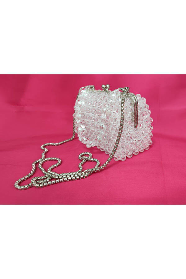 Evening, Bridal, Night, Everyday Transparent Beaded Bag - 3