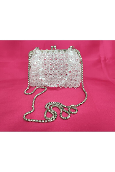 Evening, Bridal, Night, Everyday Transparent Beaded Bag - 4