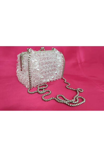 Evening, Bridal, Night, Everyday Transparent Beaded Bag - 5