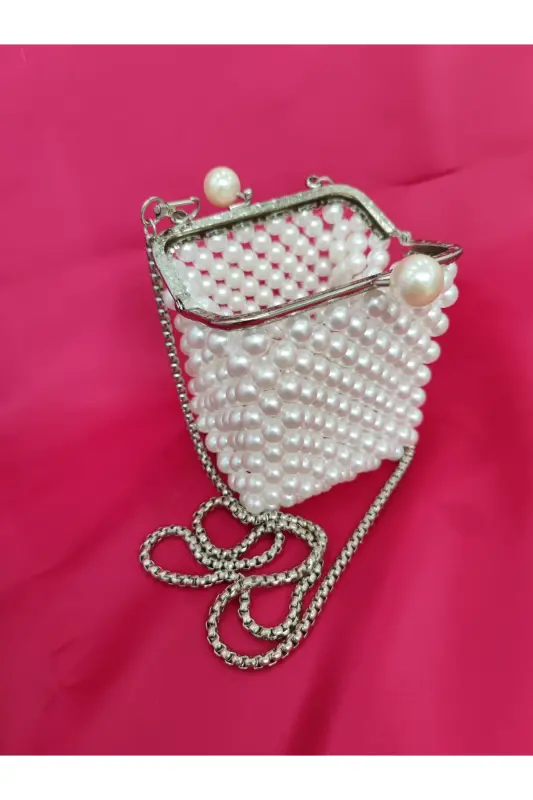 Evening, Bridal, Night Pearl Beaded Bag - 3