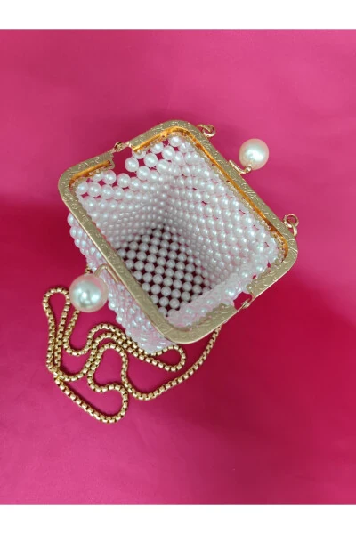Evening, Bridal, Night Pearl Clutch Bag - 3
