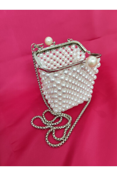 Evening, Bridal, Night Pearl Clutch Bag - 3